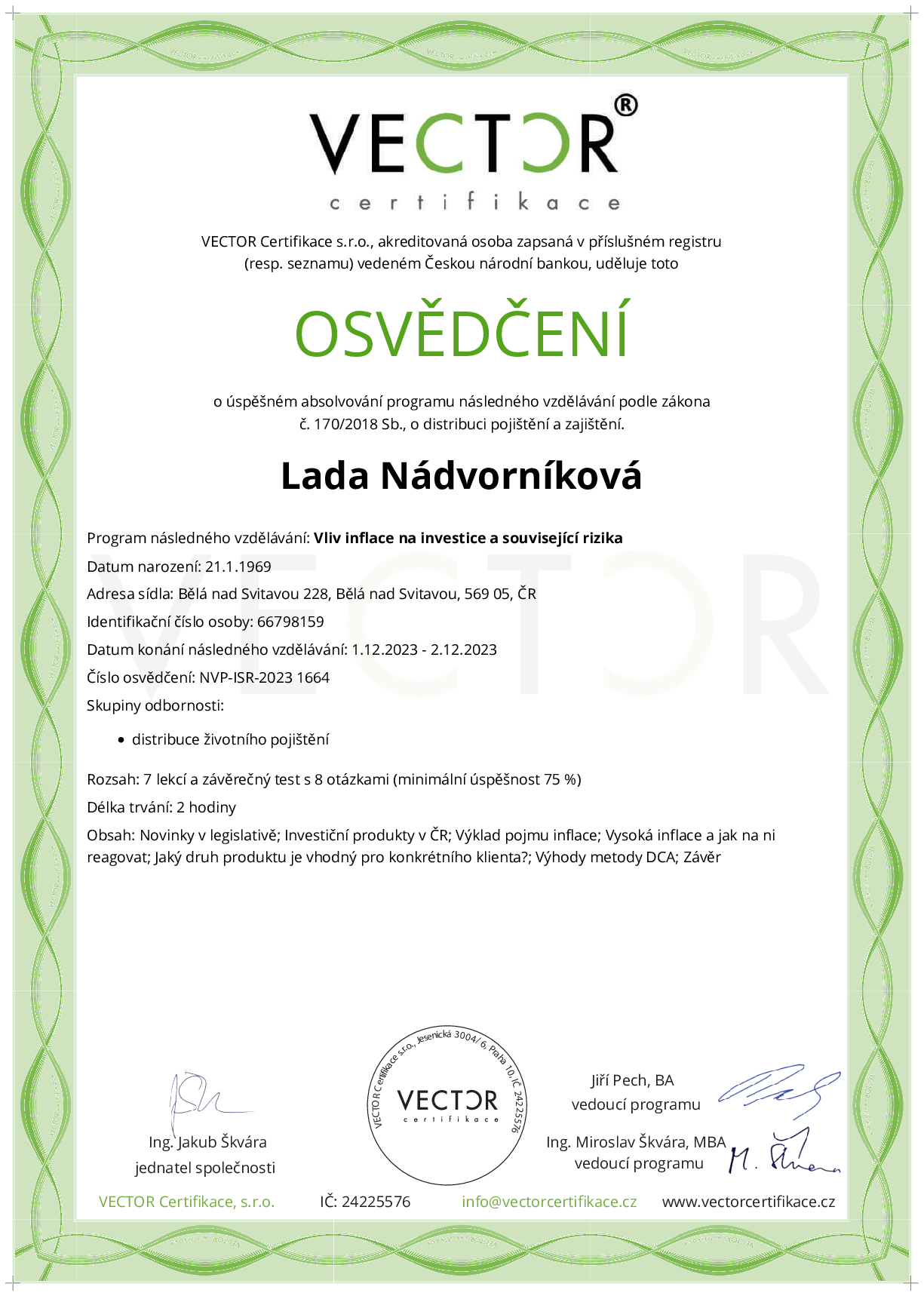 Osvědčení