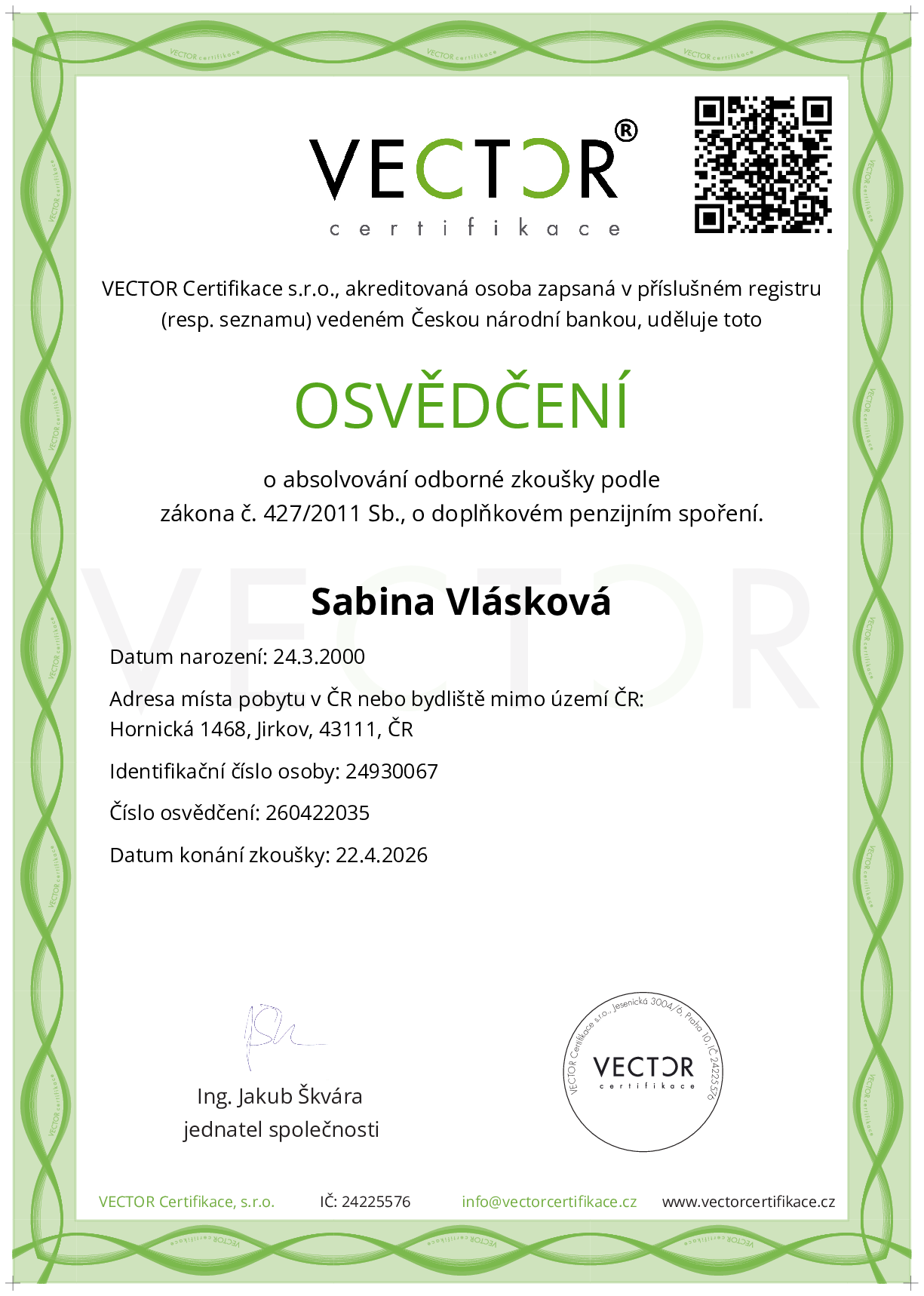 Osvědčení