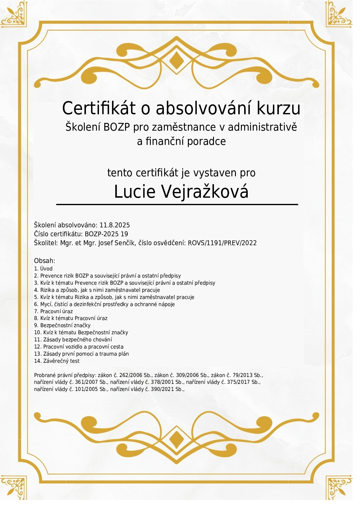 Osvědčení