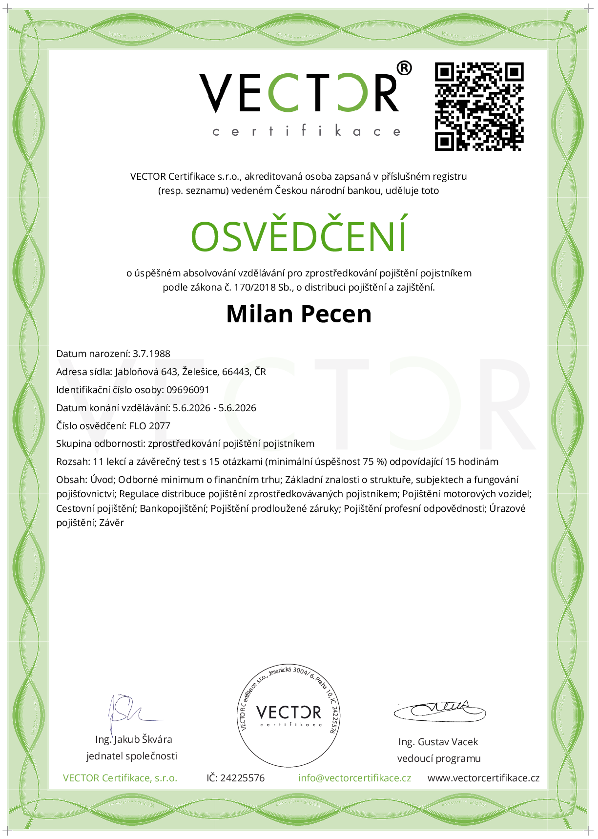 Osvědčení